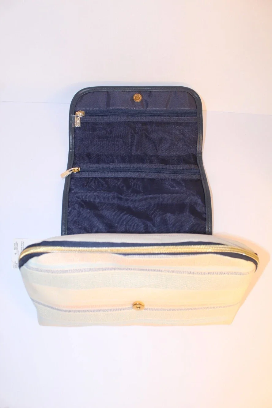 Conair Scunci  Beige Cosmetic & Travel‎ Toiletry Stripped Valet Organizer NWT
